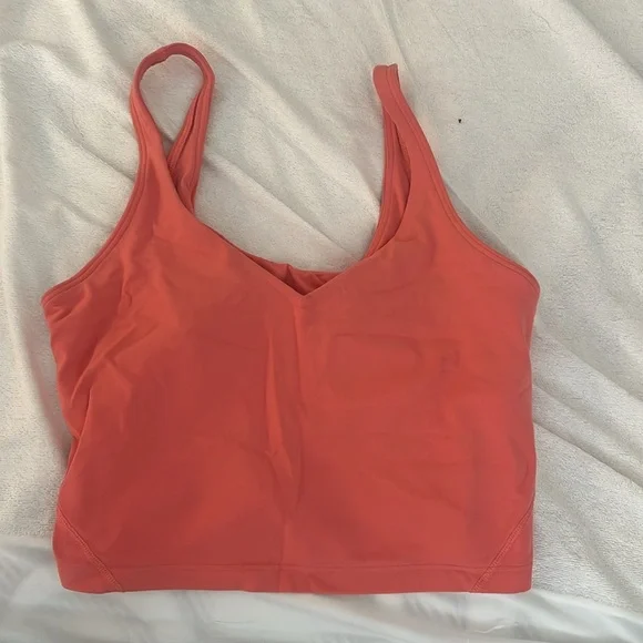 Coral V-Neck Women's Top - Picture 5 of 5